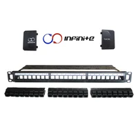 Patch Panel Cat 6A de 24 Puertos de Plástico