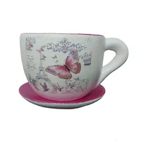 Matera Cerámica Pocillo Y Taza 20x12x16cm Blanco