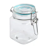 Recipiente 200ml Vidrio Tapa Clip Diplay Transparente Just Home Collection