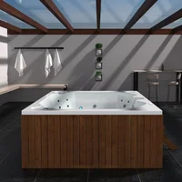 Jacuzzi Santorini Spa 180 X 180 Cm - Hidromasaje - Blanco - Calentador Gas Propano