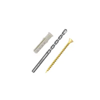 Chazo Estriado 1/4Pg Con Tornillo  100 Und Y Broca Fixser