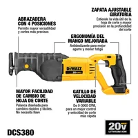 Sierra Sable 20V sin Batería DCS380B-B3 Dewalt