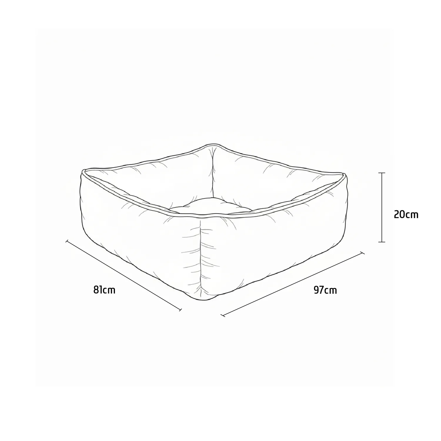 Cama Mascotas  Tela Lona 97x81x20cm Grande Surtido Petizoos 4