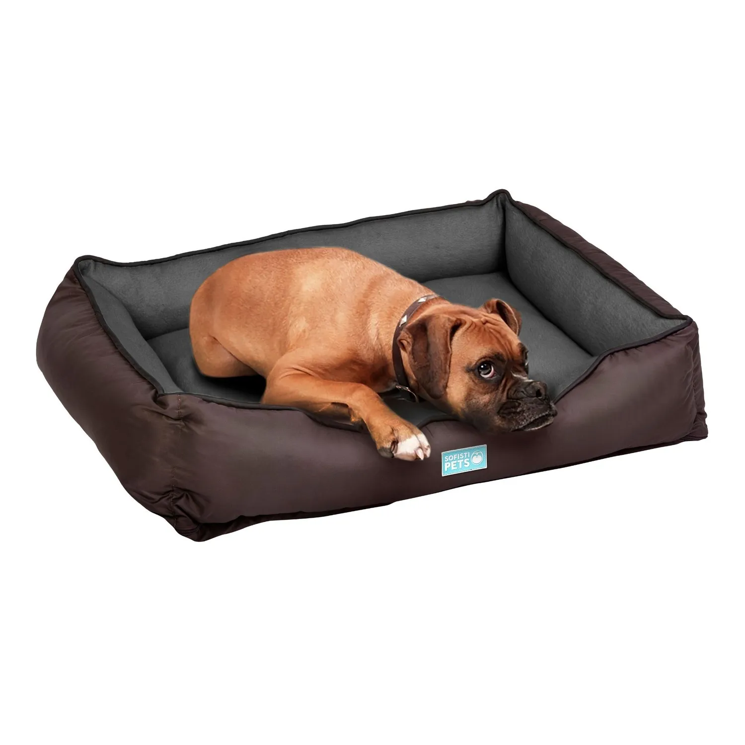 Cama Para Perro Doble Faz 92X67X20Cm Grande Café Sofistipet