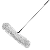 Brilla Piso Mopa Tipo Avión Algodón 90 cm Cabo 1,60 Metros Blanco Task Pro