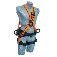 Arnés Premium Dieléctrico Tipo X de 4 Argollas con faja Protector Lumbar con y Porta Eslinga Set x 3 Unidades