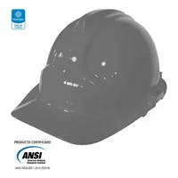 Casco de Seguridad Dieléctrico Tipo I Clase E -G con 4 Puntos de Conexión para Barboquejo y Ajuste en Ratchet Gris Set x 10 Unidades