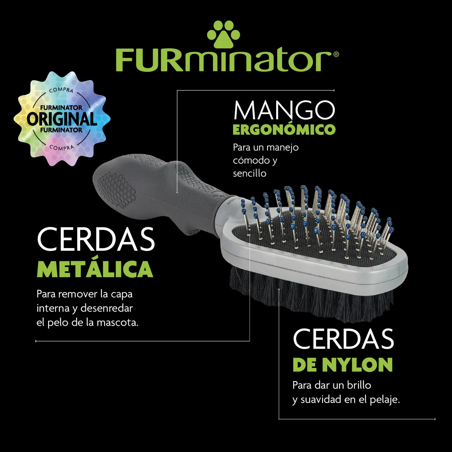 Cepillo Dual Perro/Gato 9