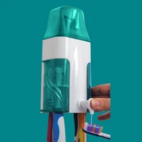 Dispensador de Crema Dental y 4 Cepillos Válvula
