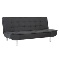 Sofá Cama Lotto 3 Puestos Tela Negro