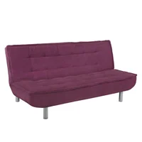 Sofá Cama Lotto 3 Puestos Tela Morado