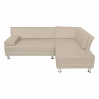 Sofá Esquinero City Derecho Ecocuero Beige