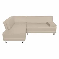 Sofá Esquinero City Izquierdo Ecocuero Beige
