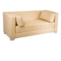 Sofá Boca 2 Puestos Ecocuero Beige