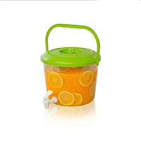 Super Tarro con Manija - 6 Litros Tapa Naranja con Dispensador
