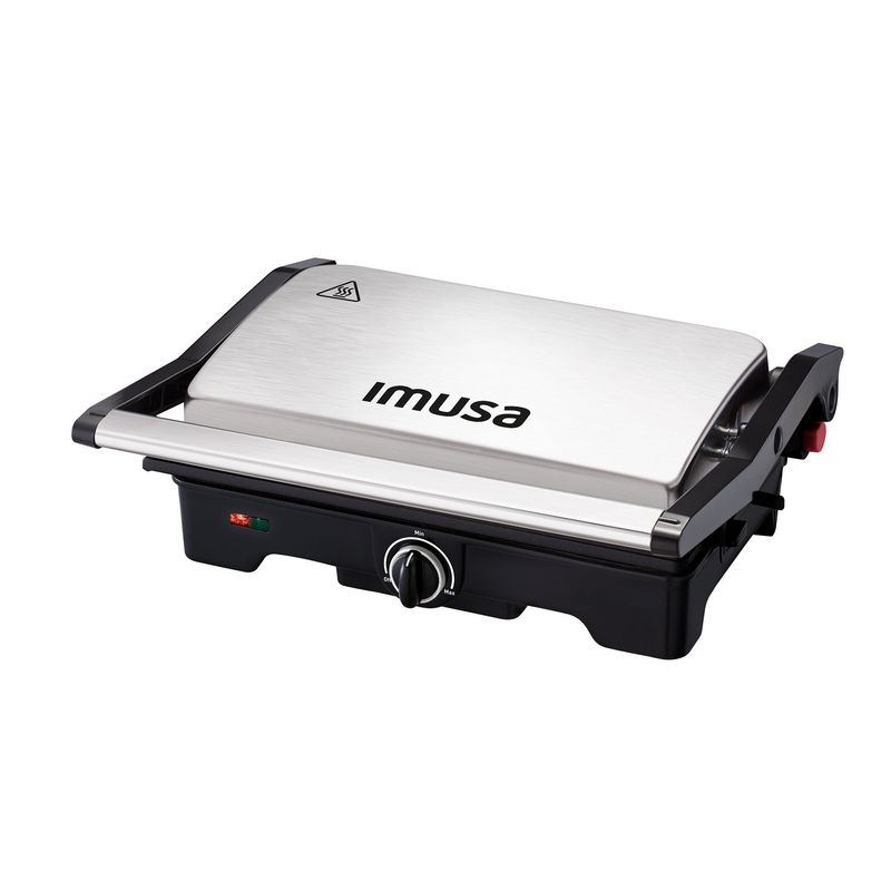 Sanduchera Imusa Panini Grill, Antiadherente, 180° IMUSA