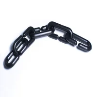 Paq x 100 Mts Cadena Plástica Eslabonada Negra