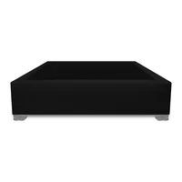Base Cama Premium Top 90X190X25 Ecocuero Negro
