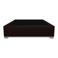 Base Cama Premium Top Doble 140X190Cm Ecocuero Café
