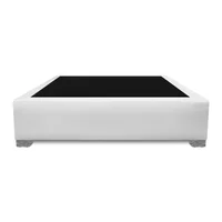 Base Cama Premium Top Doble 140X190Cm Ecocuero Blanco