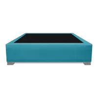 Base Cama Premium Top Sencilla 90X190Cm Microfibra Azul