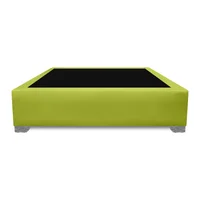 Base Cama Premium Top Sencilla 100X190Cm Microfibra Verde
