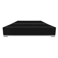Base Cama Premium Top Dividida Doble 140X190Cm Ecocuero Negro
