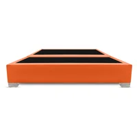 Base Cama Premium Top Dividida Semidoble 120X190Cm Microfibra Naranja