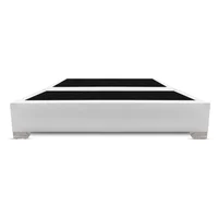 Base Cama Premium Top Dividida Doble 140X190Cm Microfibra Blanco