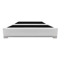 Base Cama Premium Top Dividida Doble 140X190Cm Microfibra Blanco
