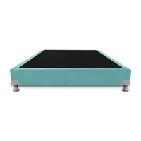 Base Cama De Lujo Boston Semidoble 120X190Cm Ecocuero Azul