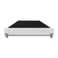 Base Cama De Lujo Boston Doble 140X190Cm Ecocuero Blanco