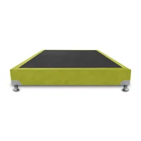 Base Cama De Lujo Boston Sencilla 100X190Cm Ecocuero Verde