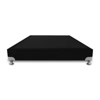 Base Cama De Lujo Boston Doble 140X190Cm Microfibra Negro