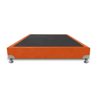Base Cama De Lujo Boston Doble 140X190Cm Microfibra Naranja