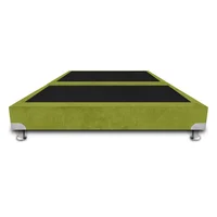 Base Cama De Lujo Boston Dividida Semidoble 120X190Cm Ecocuero Verde