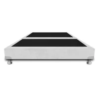Base Cama De Lujo Boston Dividida 120X190X20 Microfibra Blanco