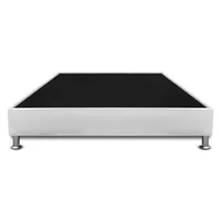 Base Cama Con Pestaña Sencilla 100X190Cm Microfibra Blanco
