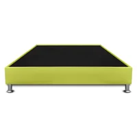 Base Cama Con Pestaña Sencilla 100X190Cm Microfibra Verde