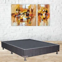 Base Cama Premium Dividida Queen 160X190Cm Tela Especial Gris