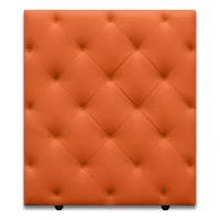 Cabecero para Cama Sencilla Diamond de Piso 90X120Cm Microfibra Naranja