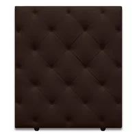 Cabecero para Cama Doble Diamond de Piso 140X120Cm Microfibra Café