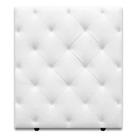 Cabecero para Cama King Diamond de Piso 200X120Cm Microfibra Blanco