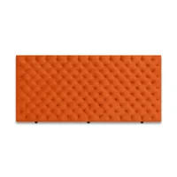 Cabecero para Cama Semidoble Fantasy de Piso 120X120Cm Ecocuero Naranja