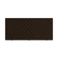 Cabecero para Cama Doble Fantasy de Piso 140X120Cm Microfibra Café