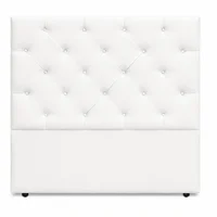 Cabecero para Cama Sencilla London de Piso 90x120cm Ecocuero Blanco