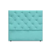 Cabecero para Cama Semidoble London de Piso 120X120Cm Microfibra Azul