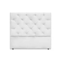 Cabecero para Cama Doble London de Piso 140X120Cm Microfibra Blanco