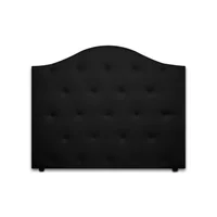 Cabecero para Cama King Round de Piso 200X120Cm Ecocuero Negro