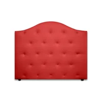 Cabecero para Cama Sencilla Round de Piso 90X120Cm Ecocuero Rojo